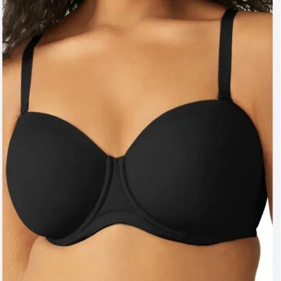 Wacoal Black Red Carpet Strapless Full Busted Underwire‎ Bra 854119 Sz 36D NEW - Picture 1 of 13
